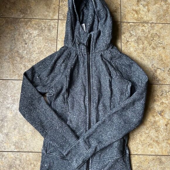 Lululemon Scuba Hoodie *Light Cotton Fleece Luminesce Splatter White Black - Picture 1 of 4